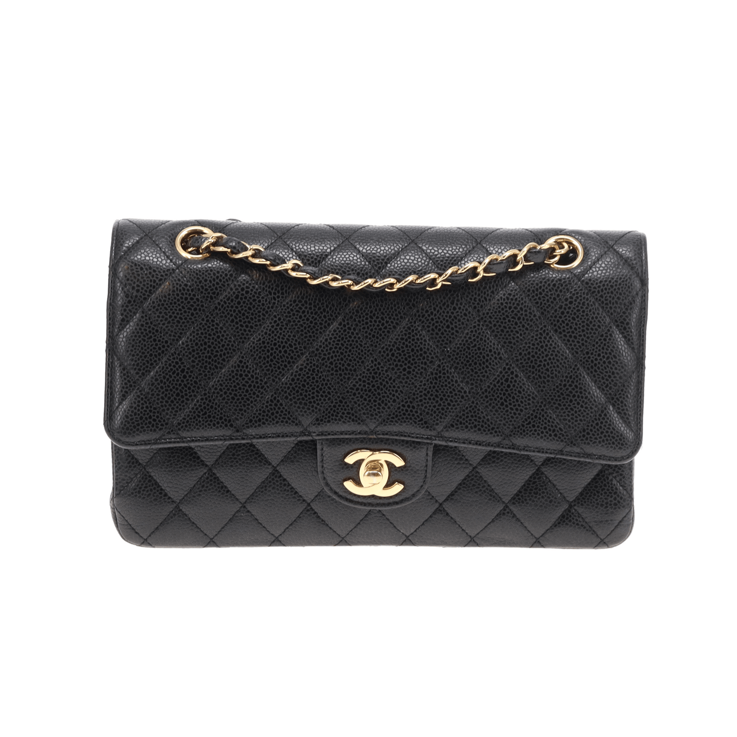 Chanel Classic Double Flap Medium Caviar Leather With Gold Hardware 2020