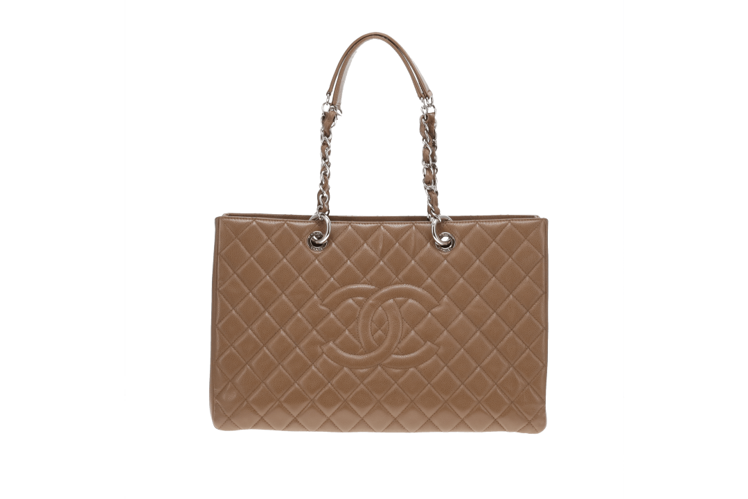 Chanel XL GST Tote Taupe Brown Caviar SH 2012