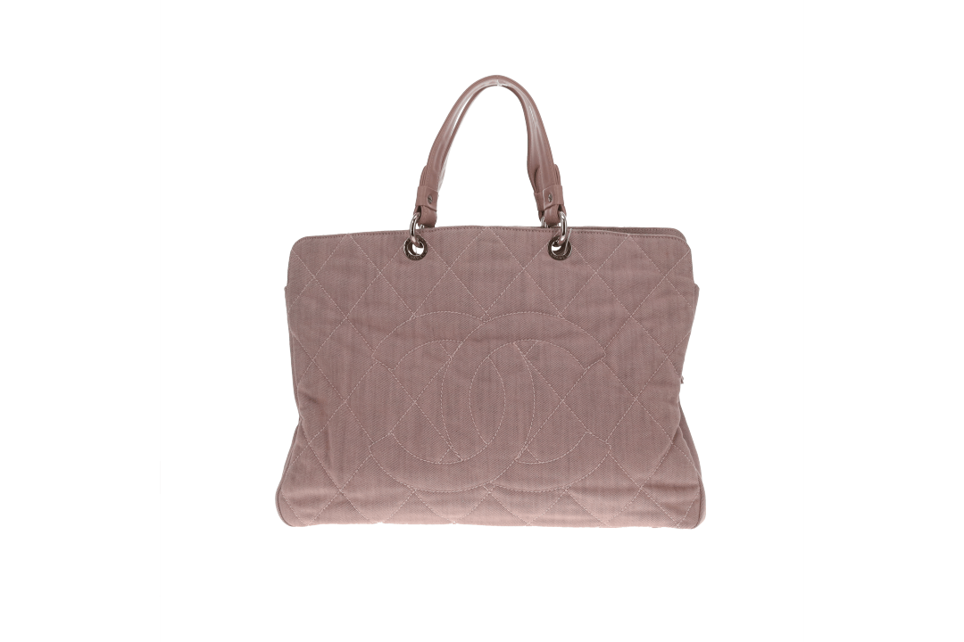Chanel Tote Large Quilted Denim Pink 2008/09