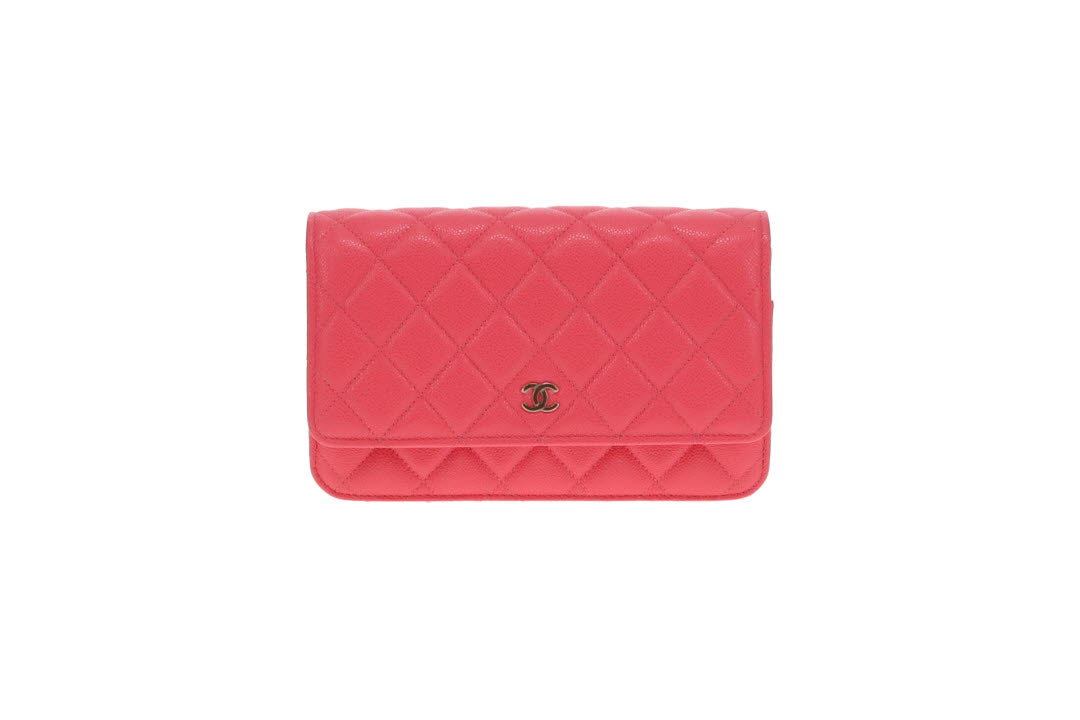 Chanel Wallet On Chain Classic Pink Caviar GHW (NFID)