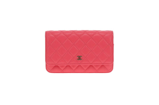 Chanel Wallet On Chain Classic Pink Caviar GHW (NFID)