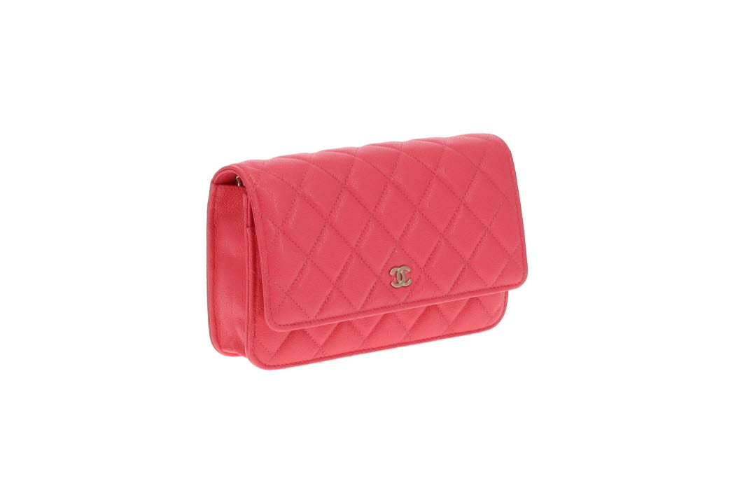Chanel Wallet On Chain Classic Pink Caviar GHW (NFID)