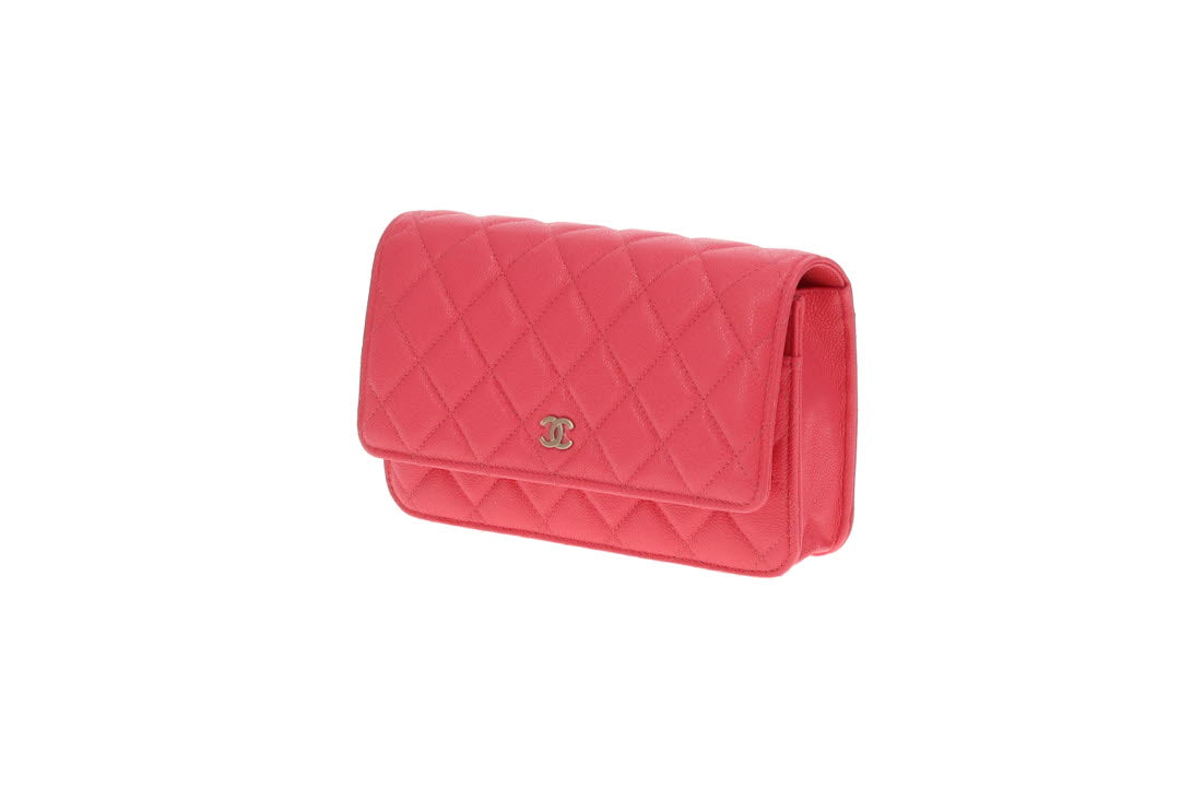 Chanel Wallet On Chain Classic Pink Caviar GHW (NFID)