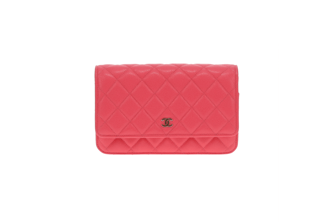 Chanel Wallet On Chain Classic Pink Caviar GHW (NFID)