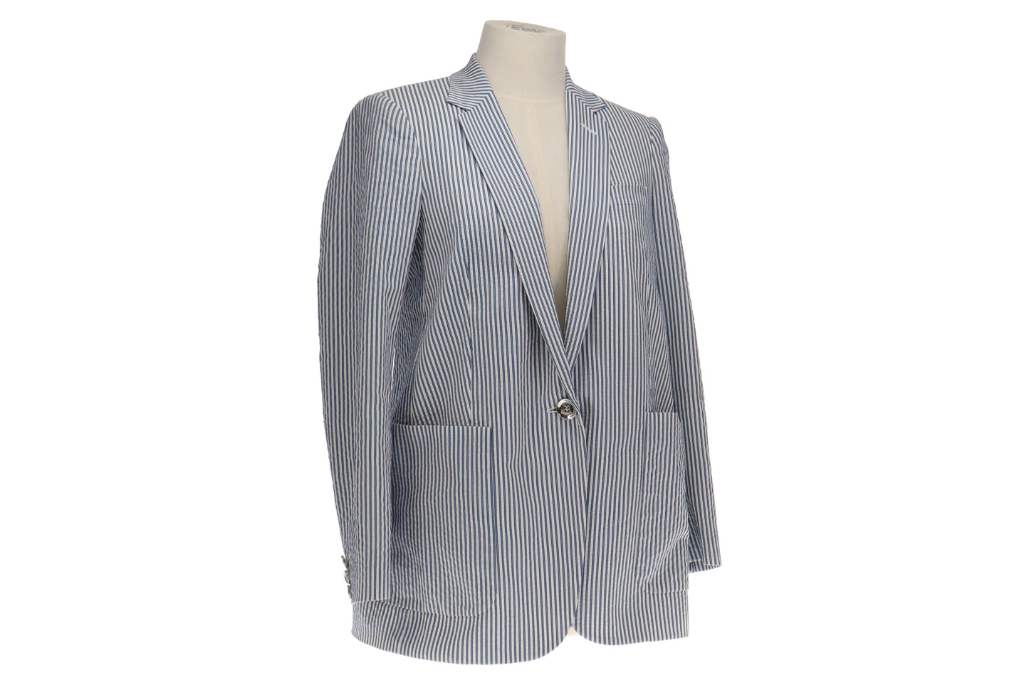 Gucci Blue Stripe Cotton Jacket