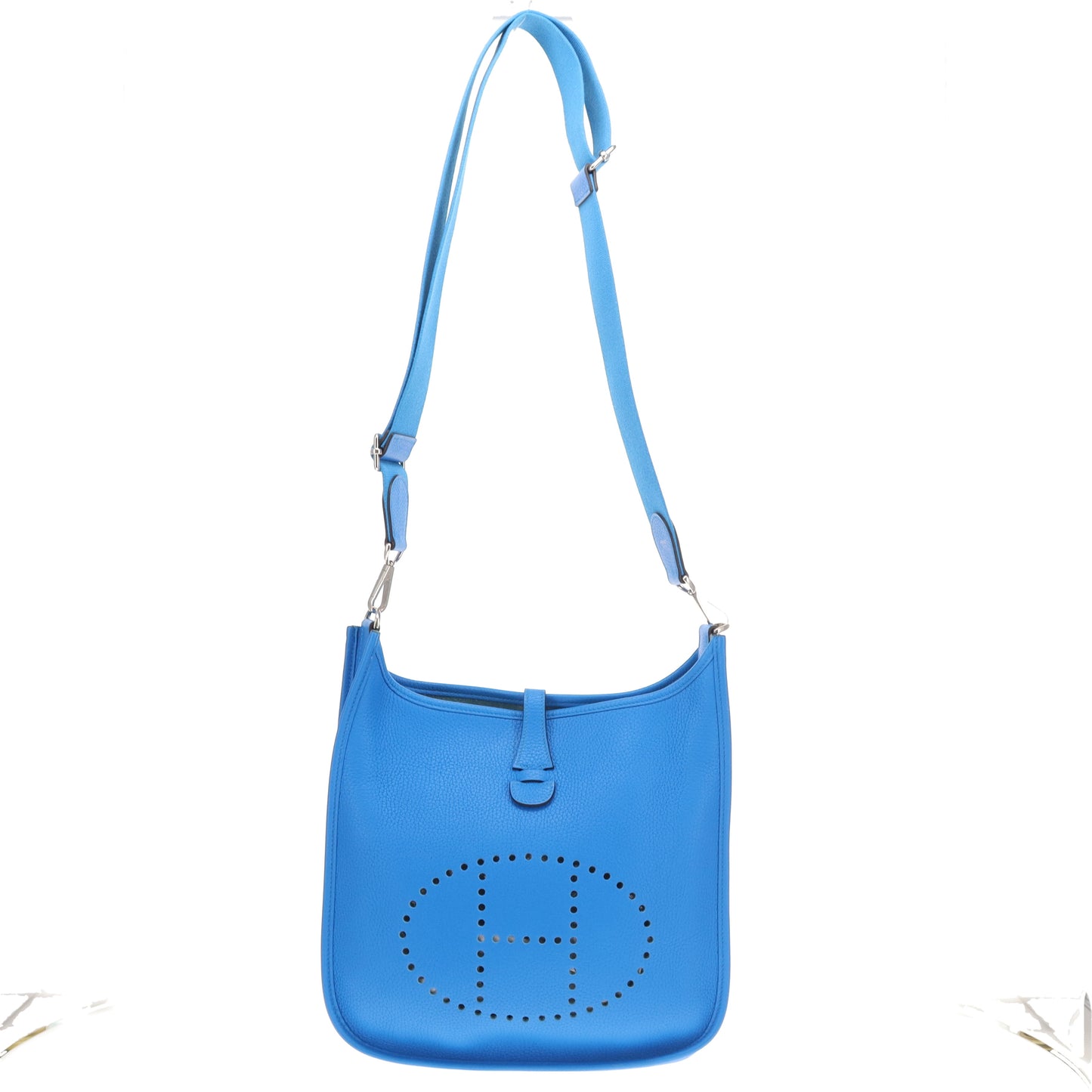 Hermes Evelyne III PM Bleu Hydra PHW - 2016