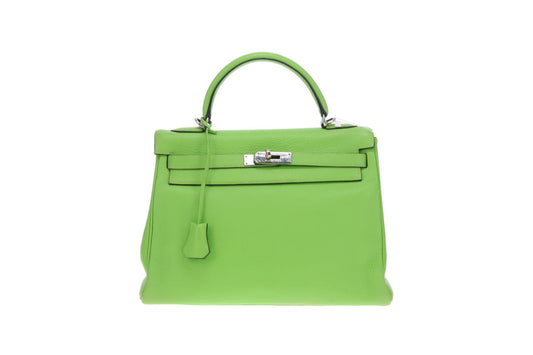 Hermes Kelly 32 Vert Cru Clemence PHW 2003