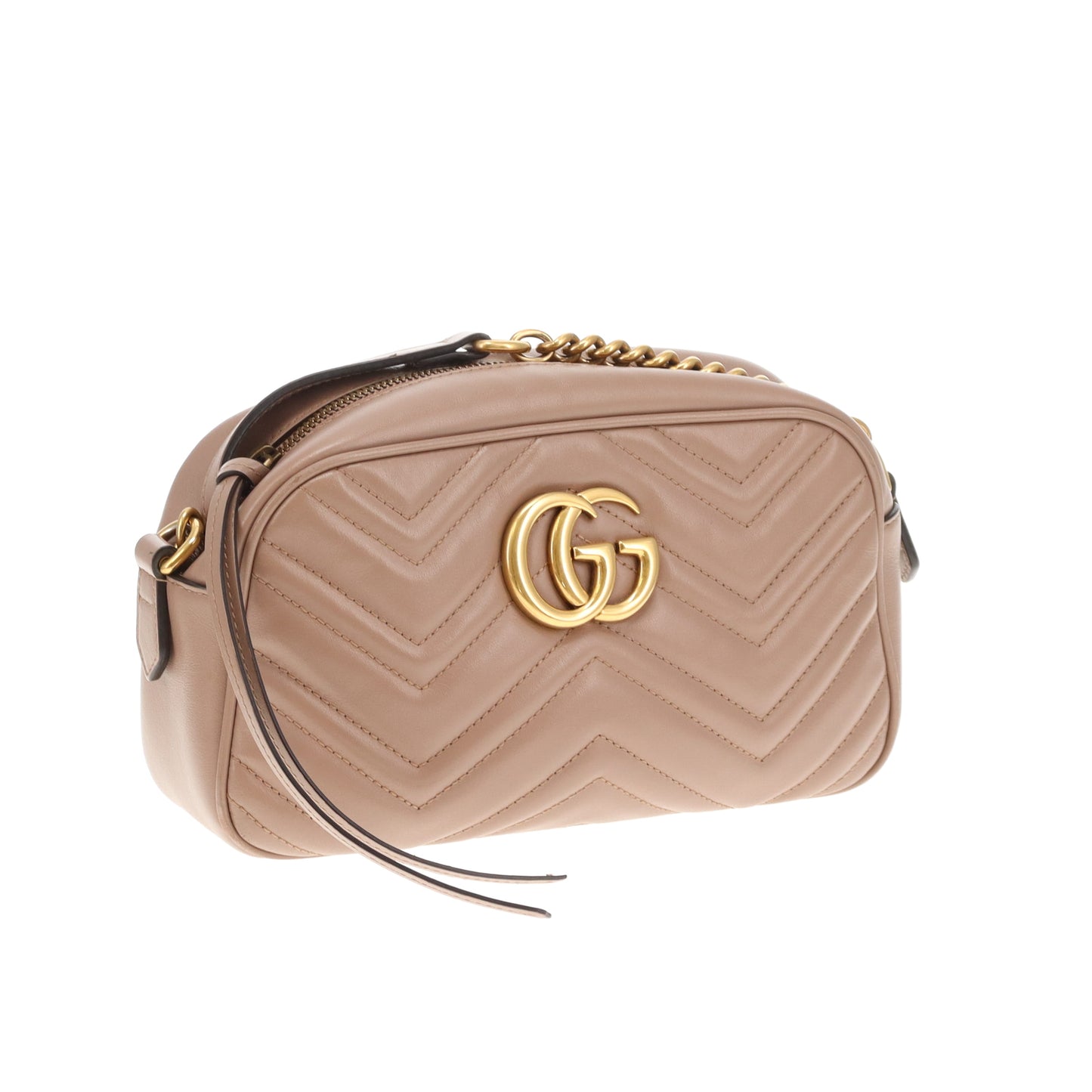 Gucci Marmont Small Camera Bag Dusty Pink Chevron GHW
