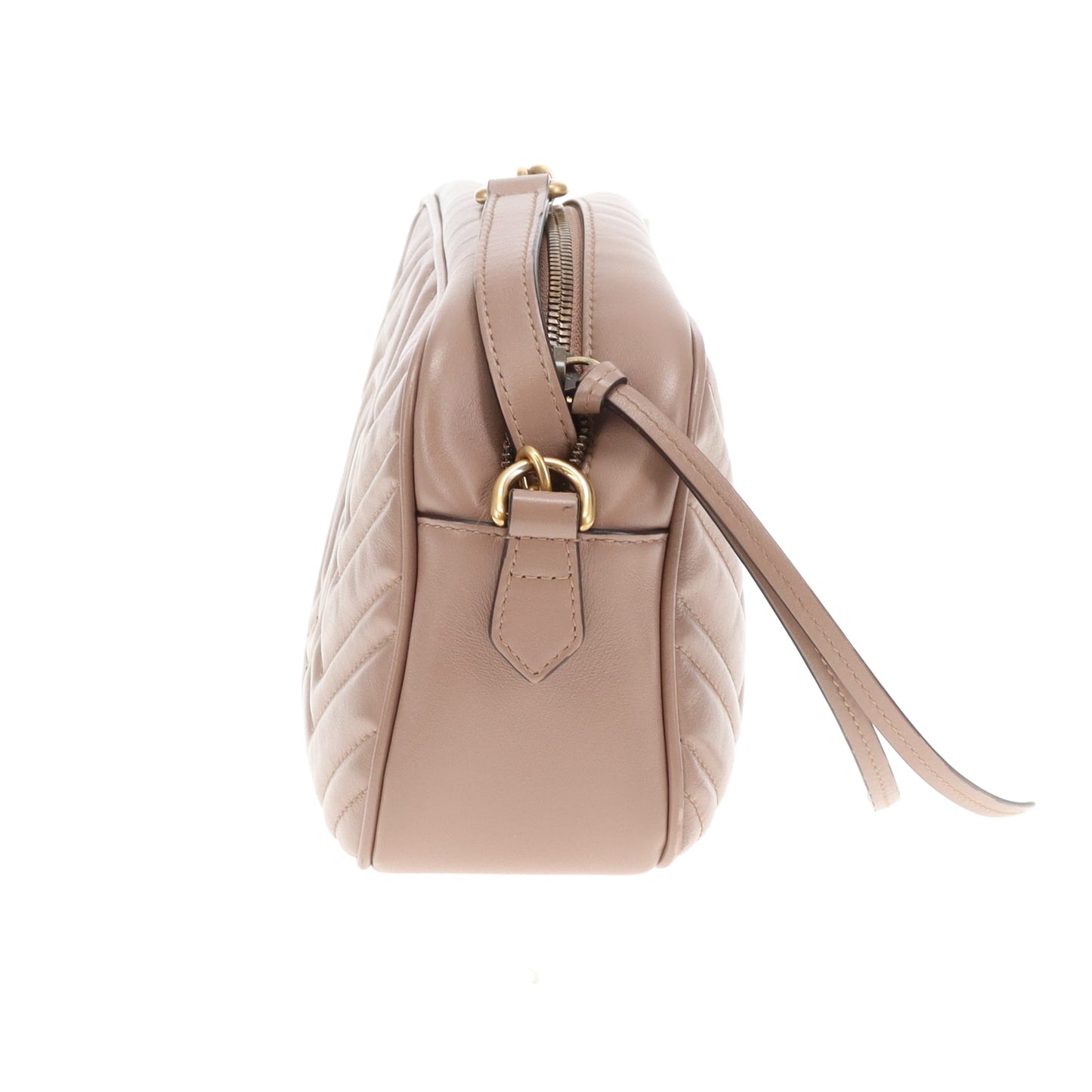 Gucci Marmont Small Camera Bag Dusty Pink Chevron GHW