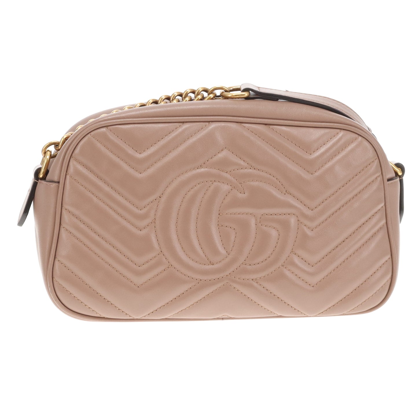 Gucci Marmont Small Camera Bag Dusty Pink Chevron GHW