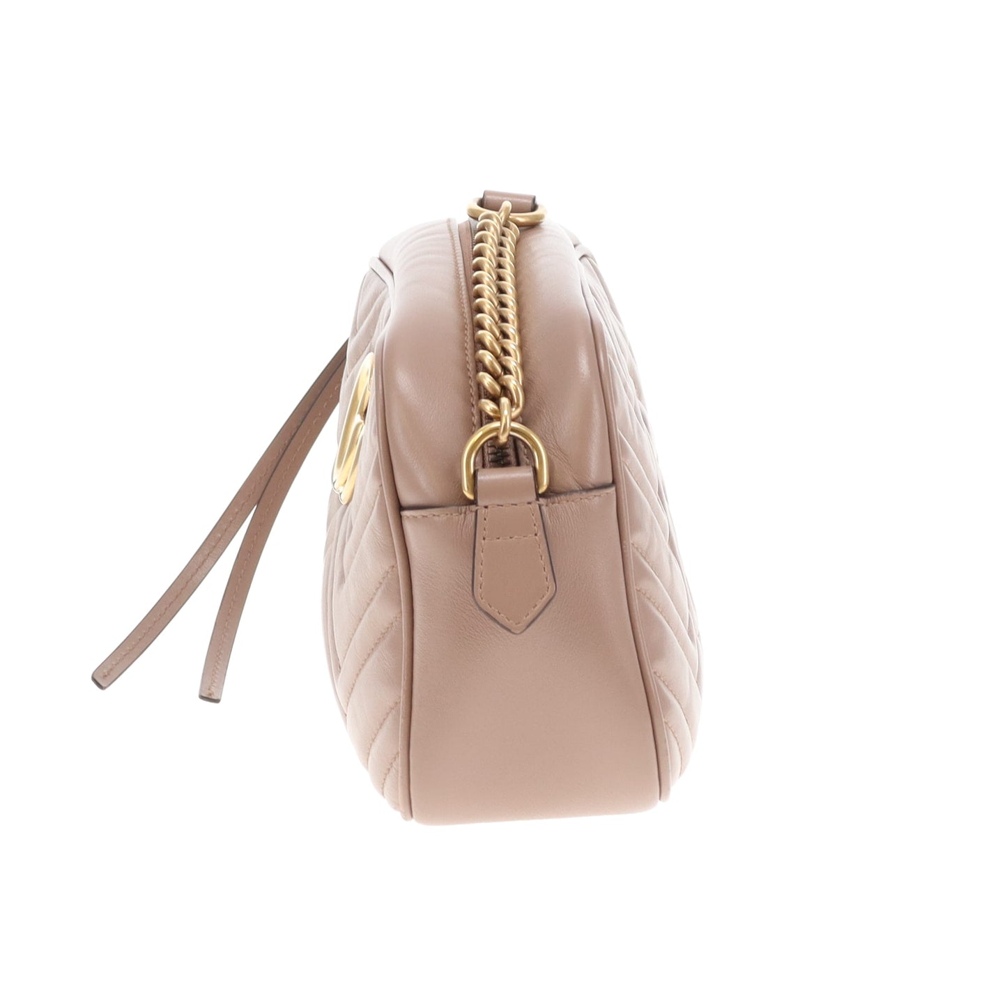 Gucci Marmont Small Camera Bag Dusty Pink Chevron GHW