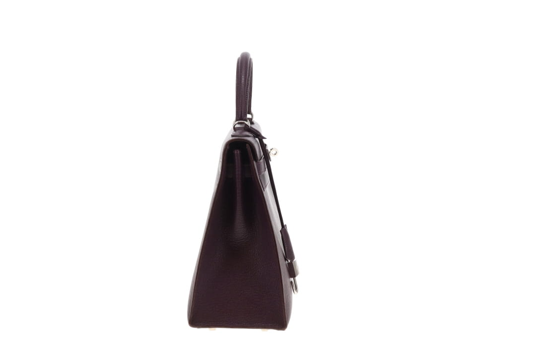 Hermes Kelly 32 Sellier Chevre De Coromandel Raisin PHW 2005
