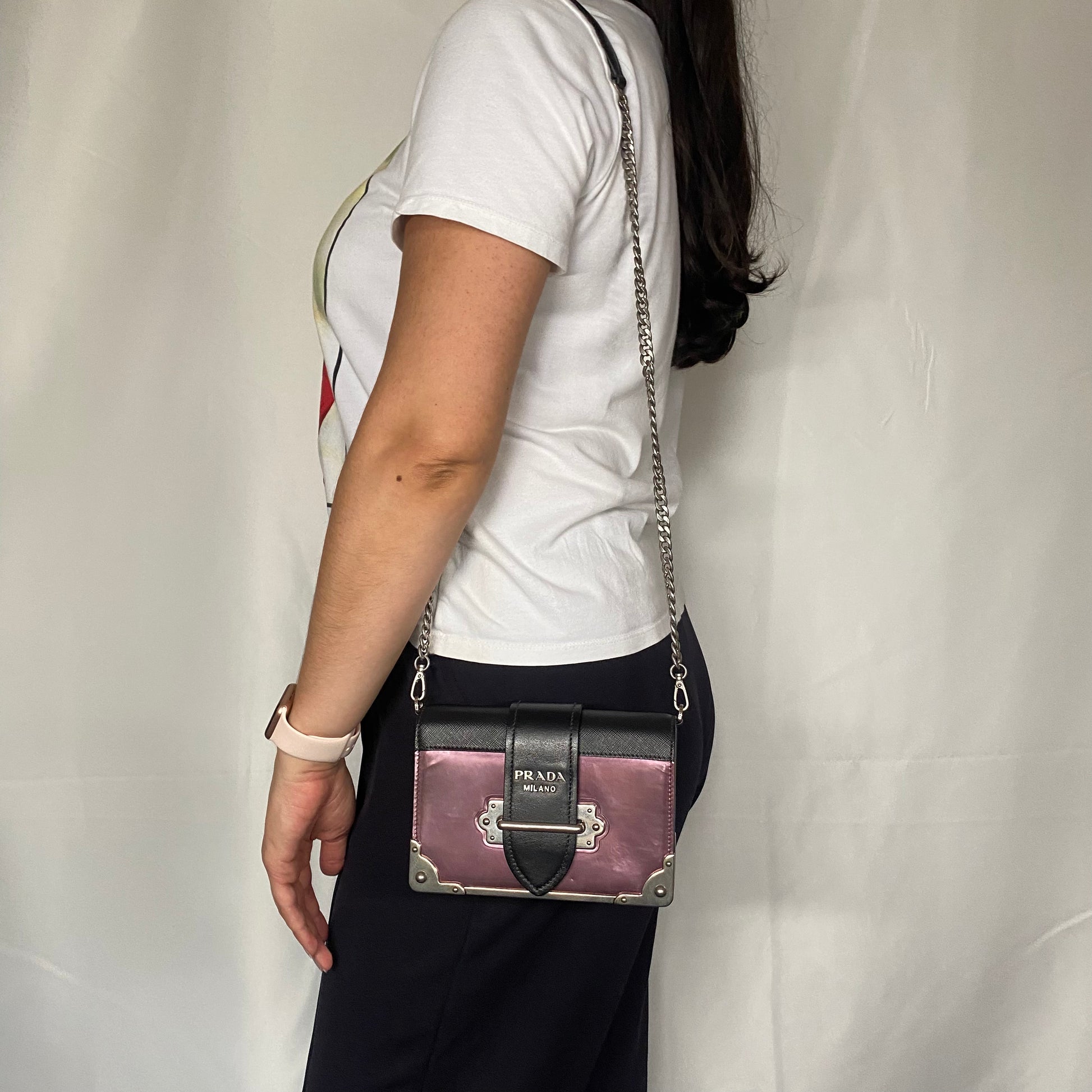 Prada cahier chain bag hotsell