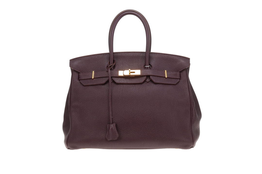 Hermes Birkin 35 Retourne Raisin Clemence GHW 2012