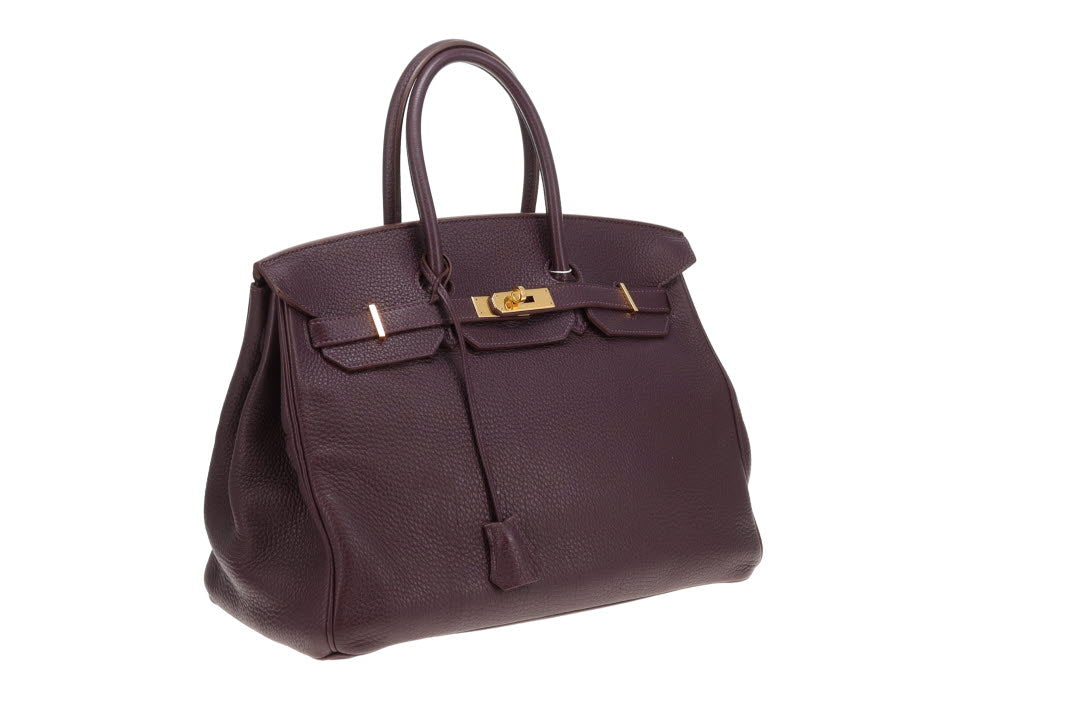 Hermes Birkin 35 Retourne Raisin Clemence GHW 2012
