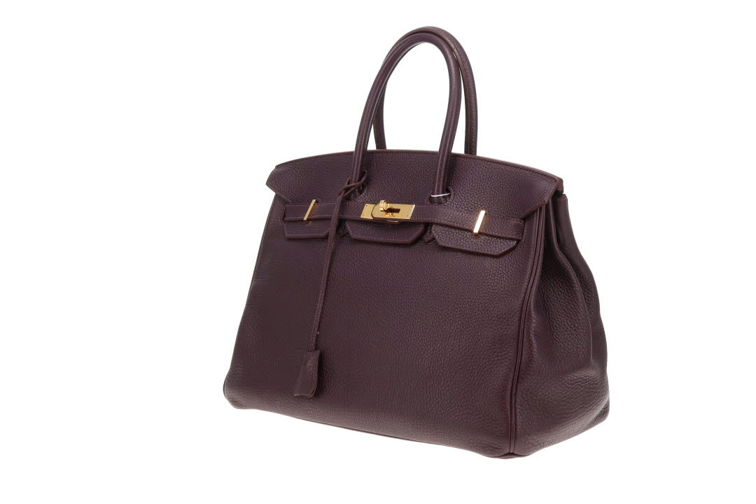 Hermes Birkin 35 Retourne Raisin Clemence GHW 2012