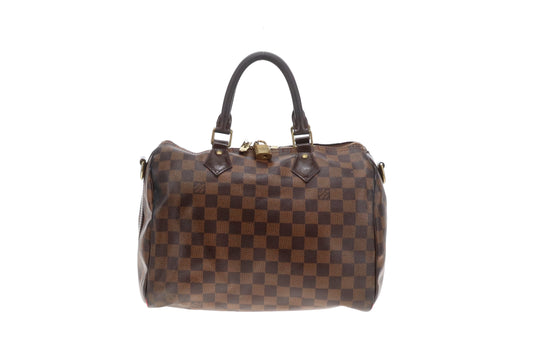 Louis Vuitton Speedy 30 Bandouliere Damier Ebene CT0178