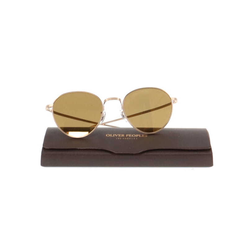 Oliver Peoples Brownstone 2 Round Metal Sunglasses