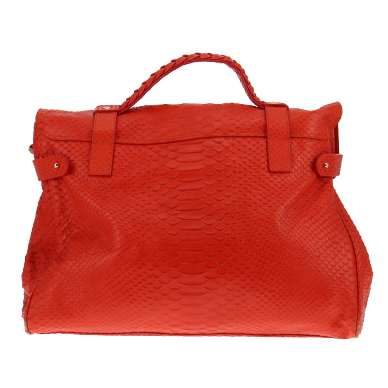 Mulberry Alexa Medium Leather Snake Skin Installation Auth Handbag Shoulder  Bag