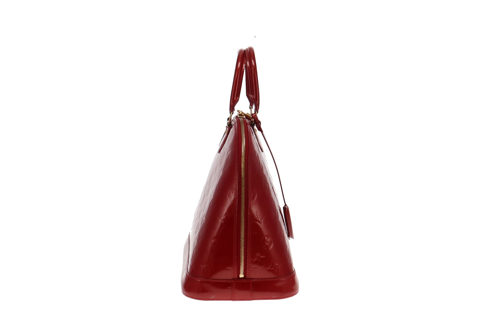 LOUIS VUITTON Pomme d'Amour Red Monogram Vernis Alma GM Bag