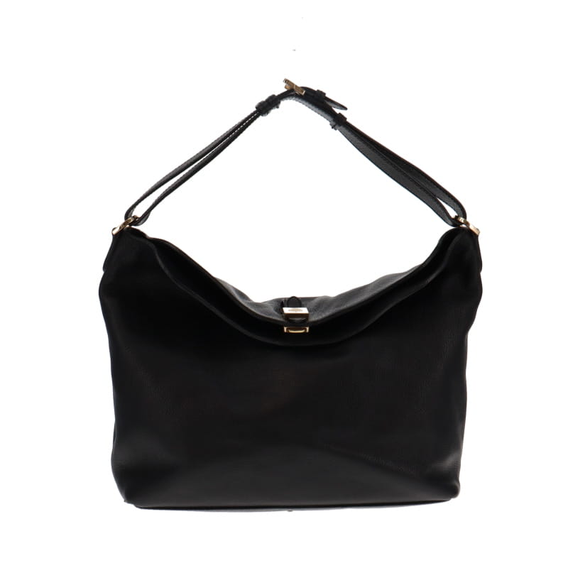 Mulberry Black Grained Leather Tessie Hobo GH