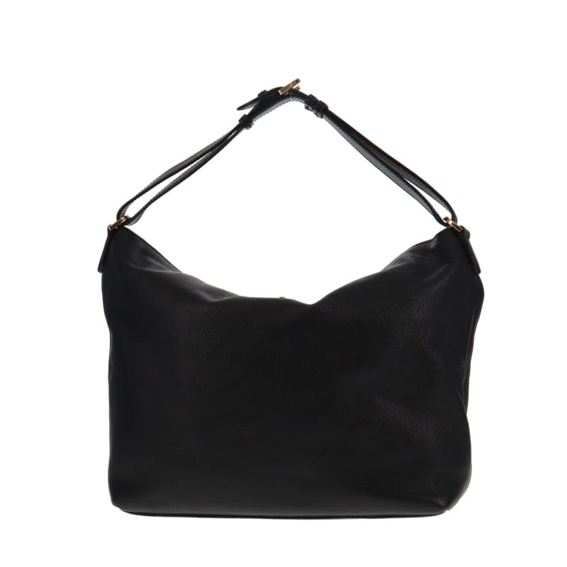 Mulberry Black Grained Leather Tessie Hobo GH