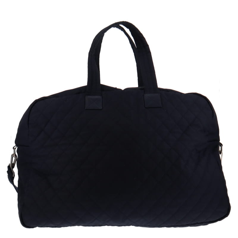 Chanel Navy Quilted Nylon Travel Bag With Long Strap 2015/16