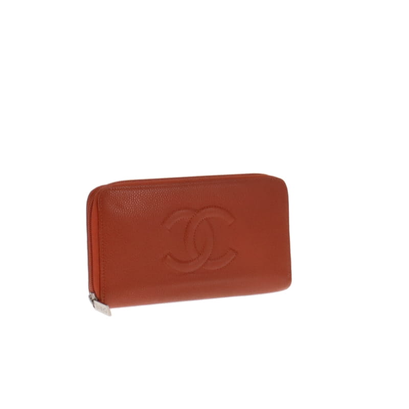 Chanel Terracotta Timeless CC Zip Around Long Wallet