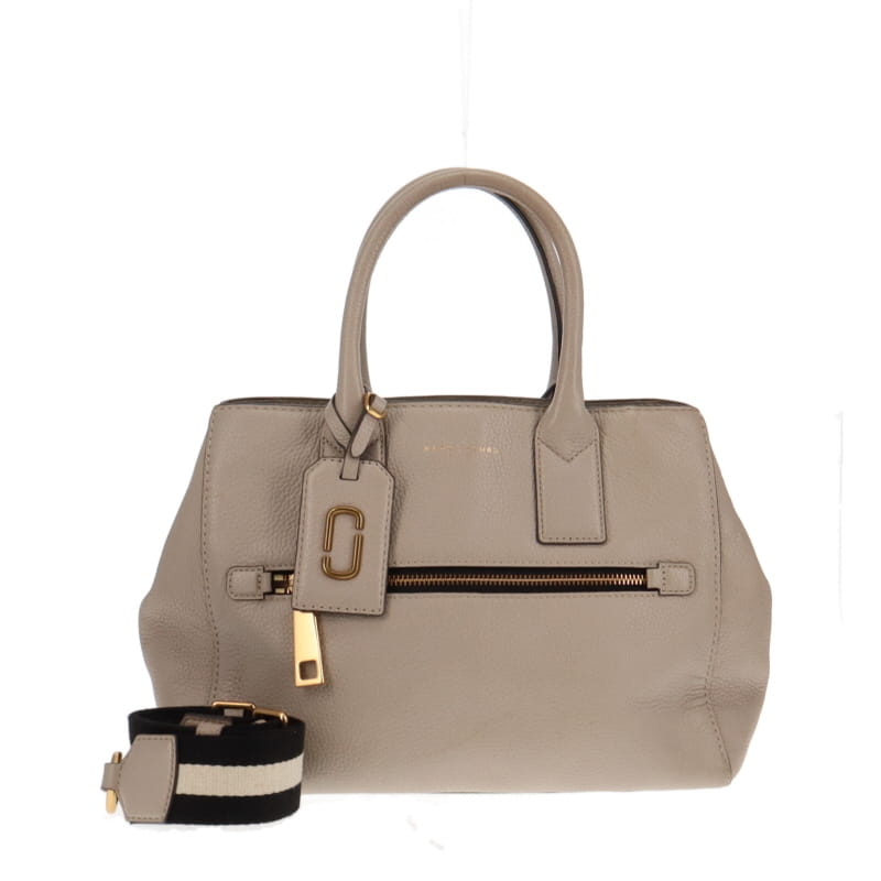 Marc Jacobs Light Grey Gotham Tote With Cotton Strap