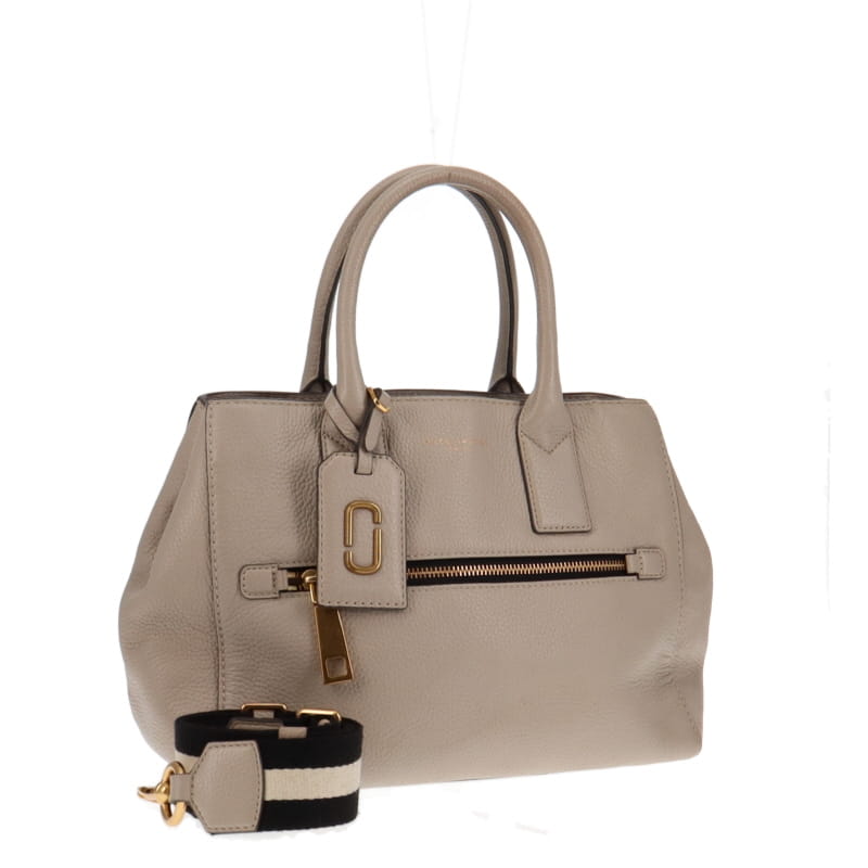 Marc Jacobs Light Grey Gotham Tote With Cotton Strap