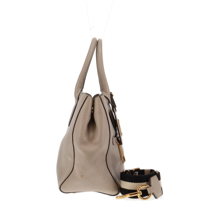 Marc Jacobs Light Grey Gotham Tote With Cotton Strap