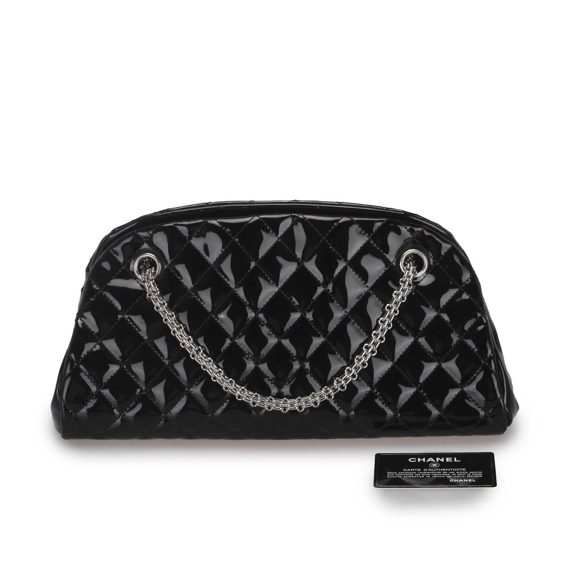 chanel black and white clutch