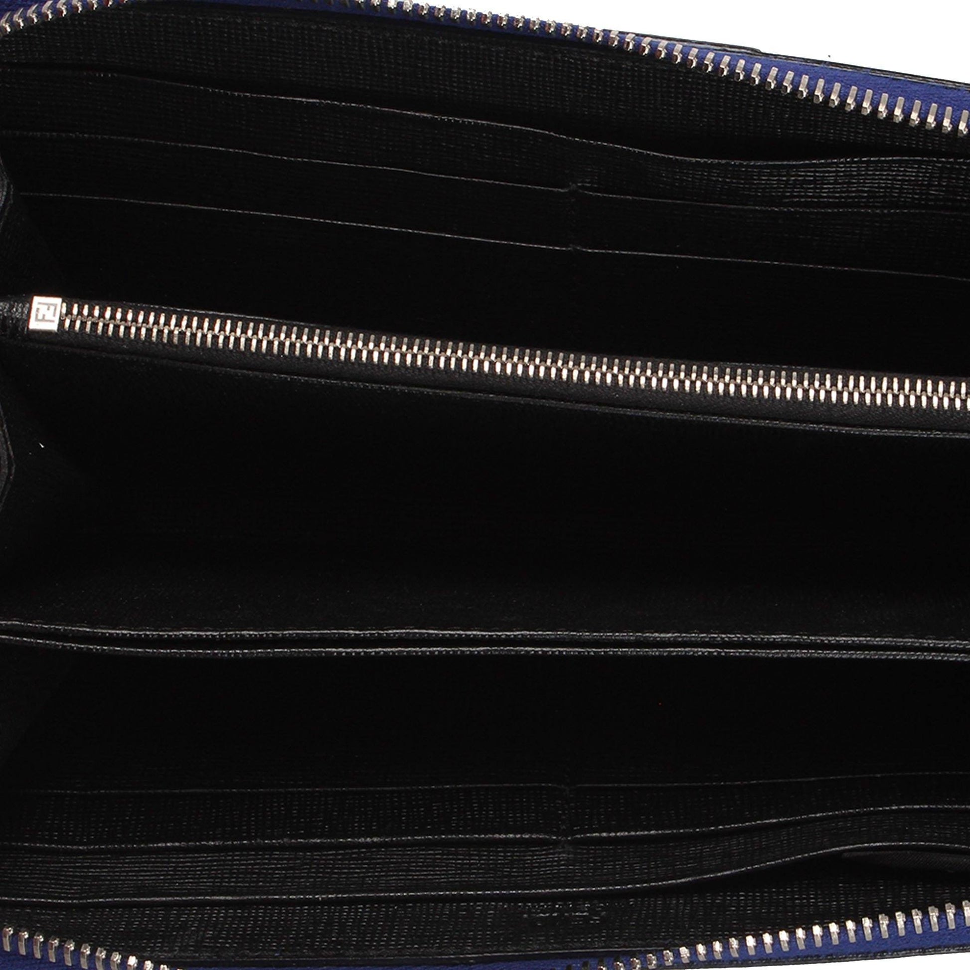 Fendi Monster Leather Zip Wallet Wallets Fendi 