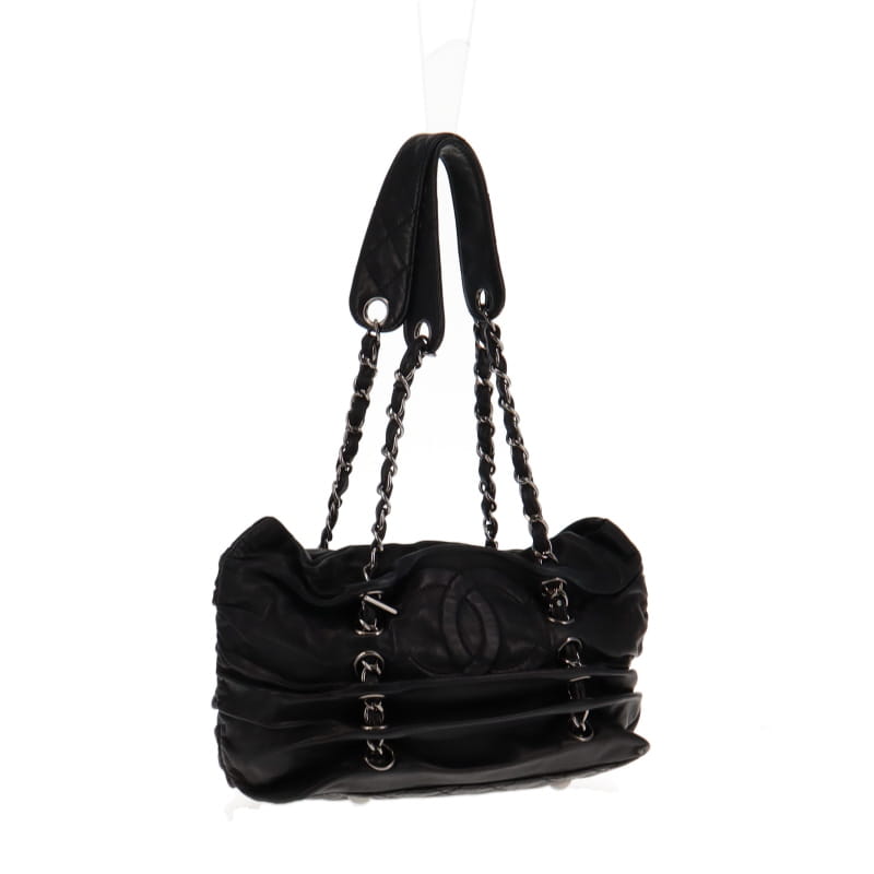 Chanel Sharpei Timeless Black Lambskin Shoulder Bag 2007/08