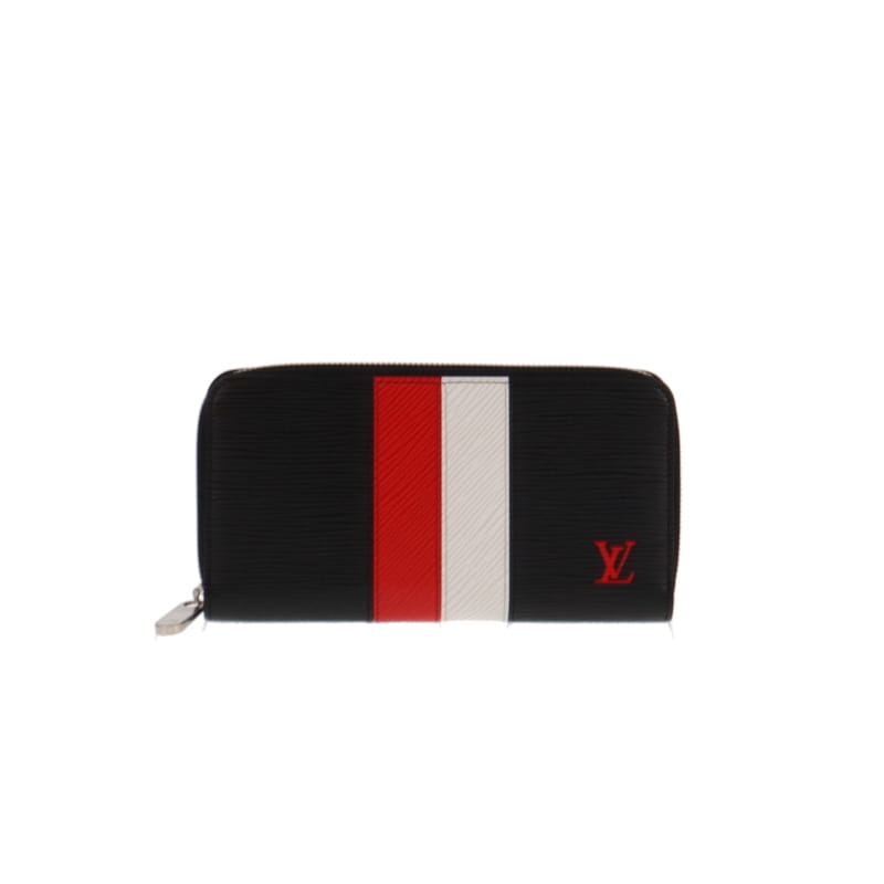 Louis Vuitton Zippy Wallet Long With Red & White Stripe Epi Leather CA3198