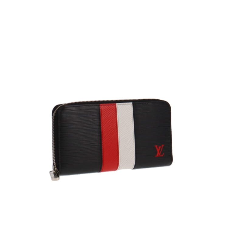 Louis Vuitton Zippy Wallet Long With Red & White Stripe Epi Leather CA3198