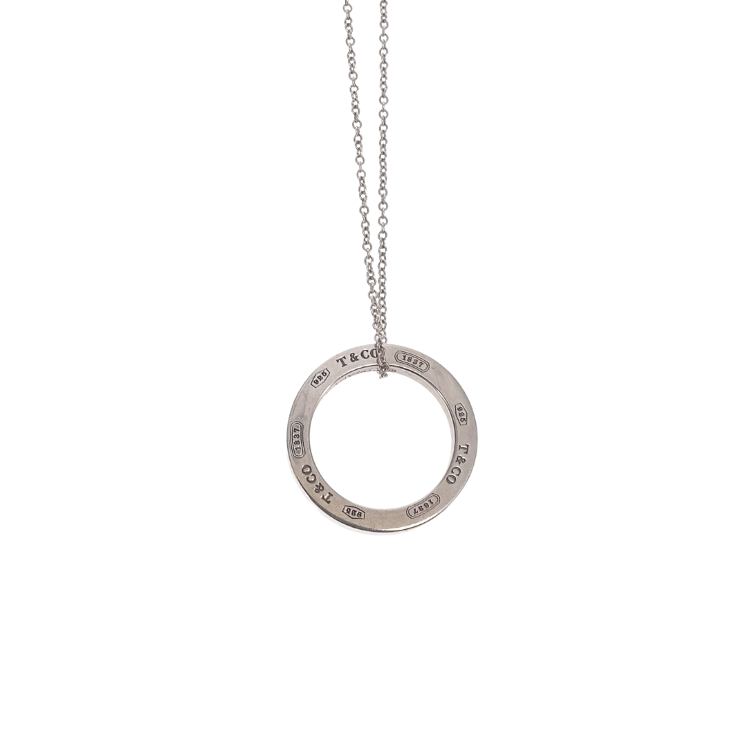 Tiffany Co 1837 Circle Pendant Sterling Silver