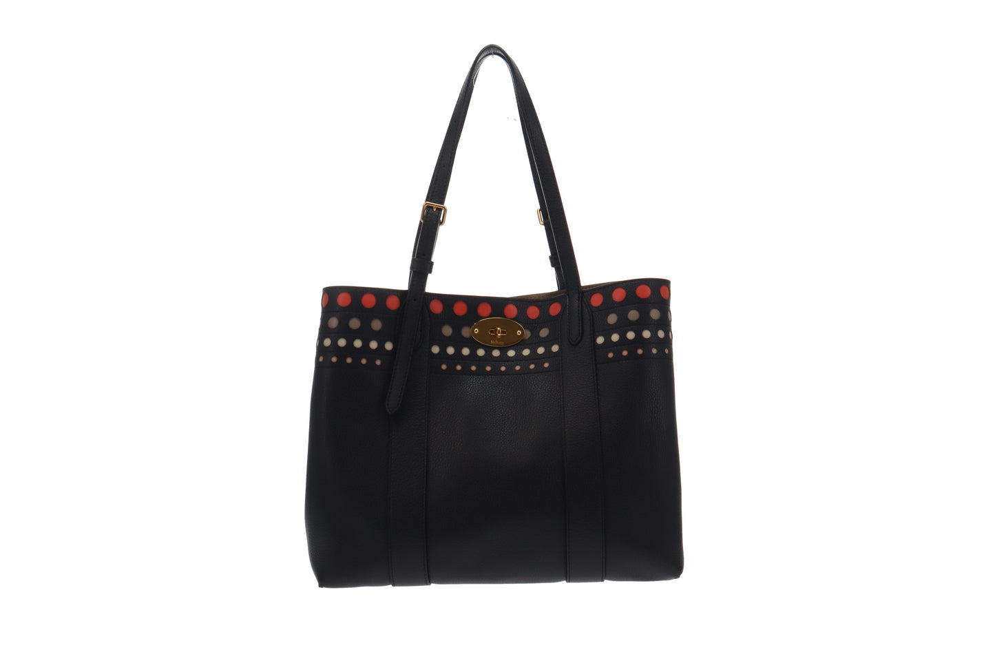 Mulberry Perforated Dots Small Bayswater Tote Midnight