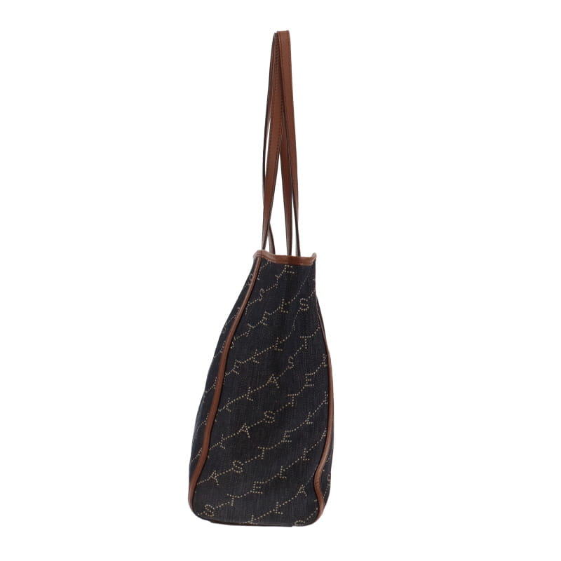 Stella McCartney Monogram Denim Canvas and Faux Leather Tote Bag