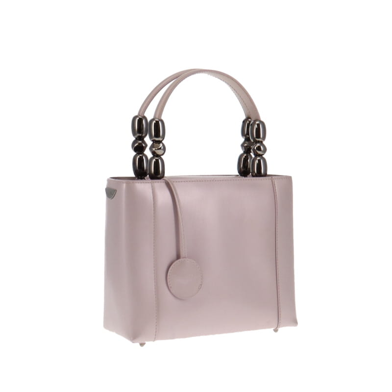 Christian Dior Rare Vintage Small Patent Beaded Malice Tote Lilac