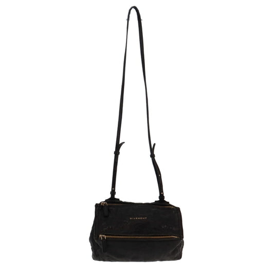 Givenchy Black Crinkled Leather Mini Pandora Crossbody