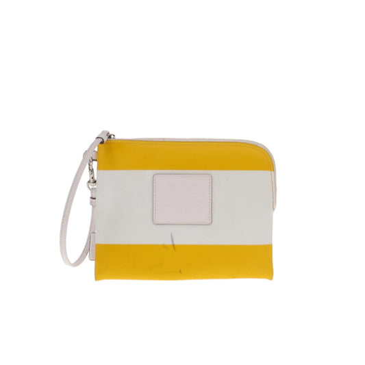 Coach Wristlet Yellow And White
