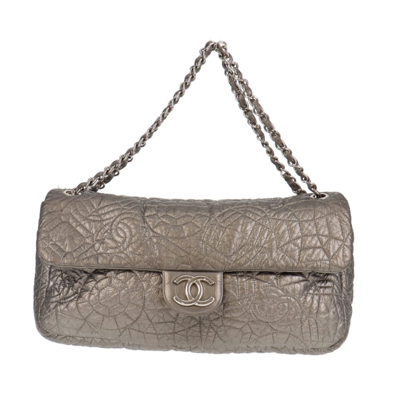 Chanel Graphic Edge Large Vinyl Metallic Flap Bag 2008