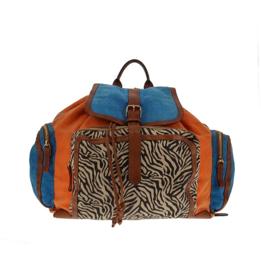 Pierre Hardy Colour Block Suede and Leather Large Backpack (RRP €1200)