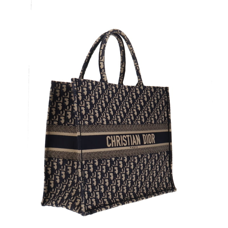 Dior Large Book Tote Blue Oblique