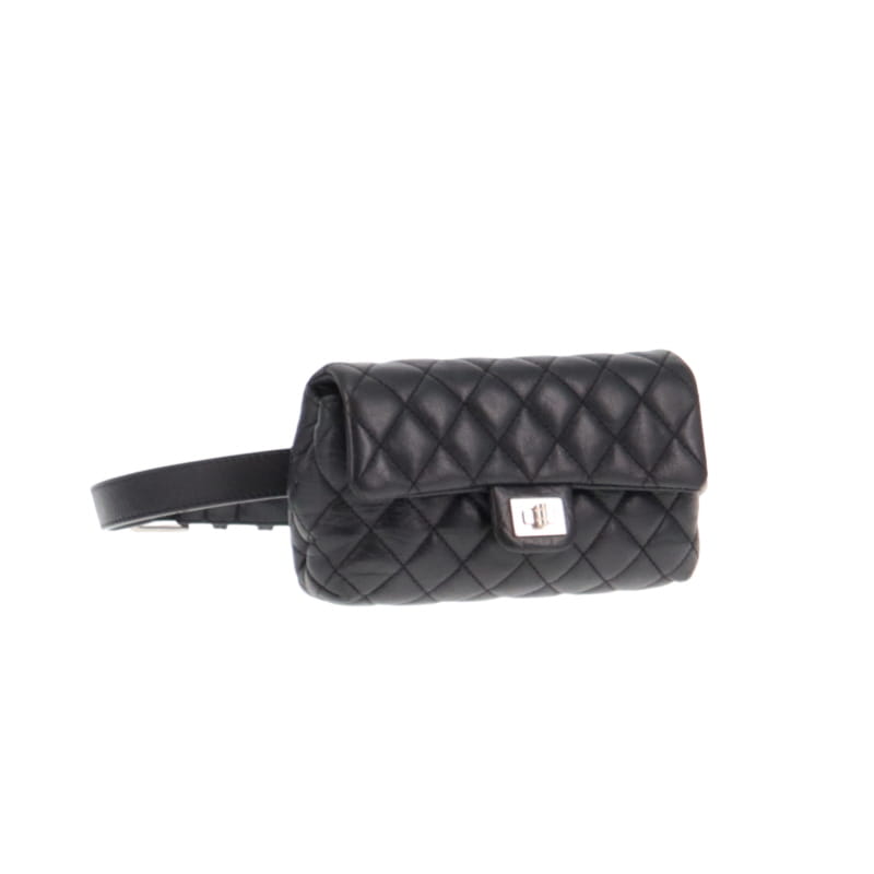 Chanel Black Calf Leather Staff Issue Belt Bag