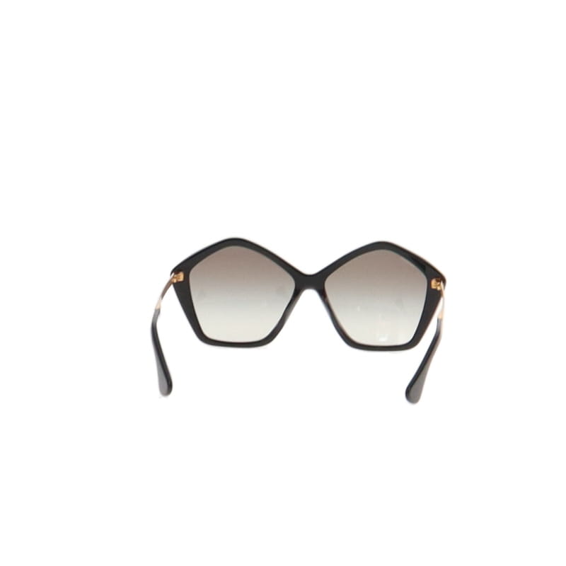 Miu Miu Hexagoinal Black & Gold Metal Frame Sunglasses SMU11N