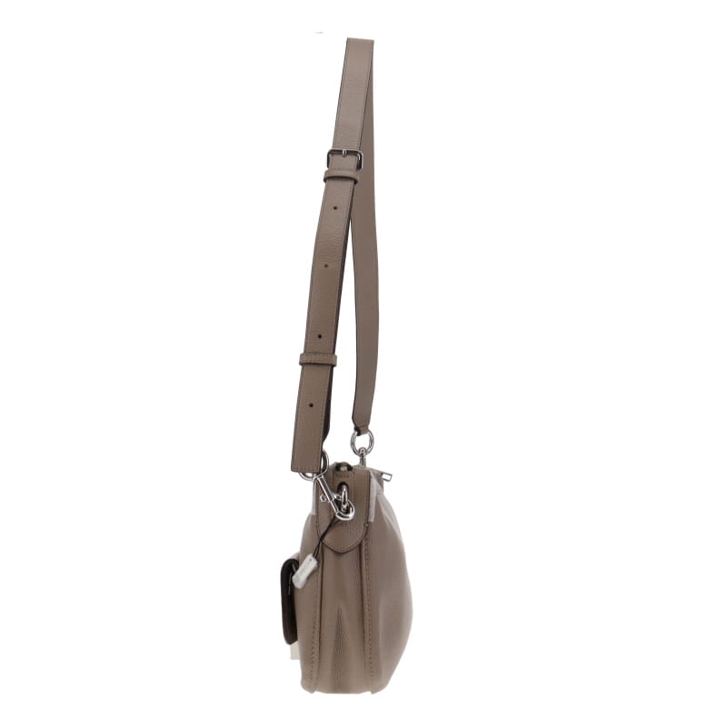 Marc Jaocbs Taupe Lock That Leather Messenger Bag