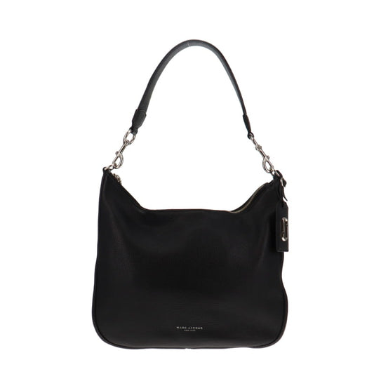 Marc Jacobs Black Grained Leather Recruit Hobo SH