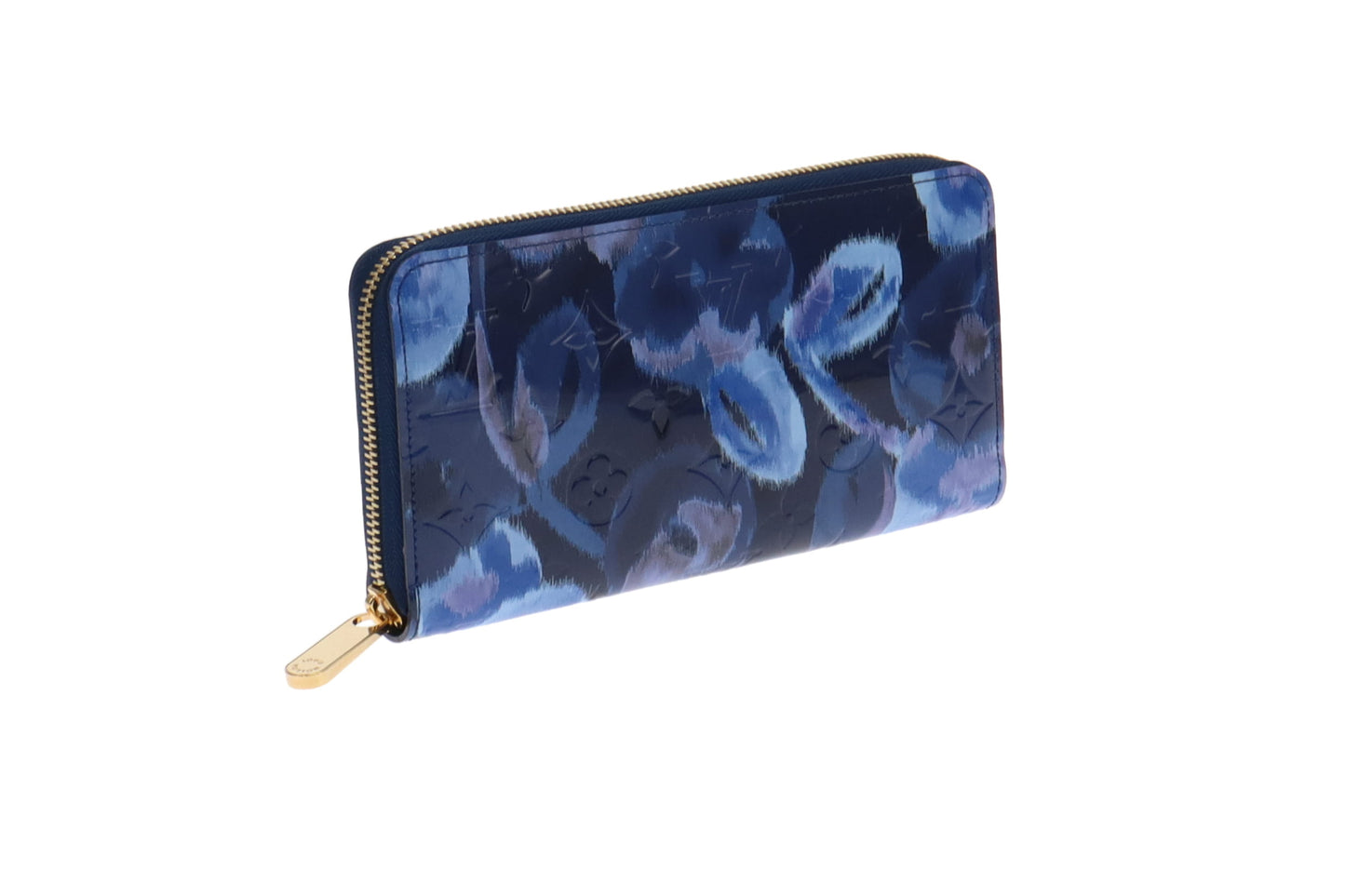 Louis Vuitton Blue Ikat Vernis Long Zippy Wallet CA0123